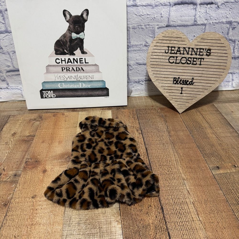 Kensington Kennel Club Leopard Print Fleece Dog Coat / Jacket XS